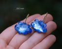 - Solid Gold 14K Cloud Earrings, Unique Earrings Design