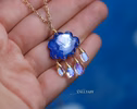 - Solid Gold 14K Cloud Moonstone Pendant without a Chain, Unique Moonstone Charm Design