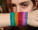 - Colorful Gemstone Beaded Bracelets, Precious Stone Stacking Bracelets in Gold Filled