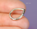 - Solid Gold 14K Connector, Charm Holder, Push Lock