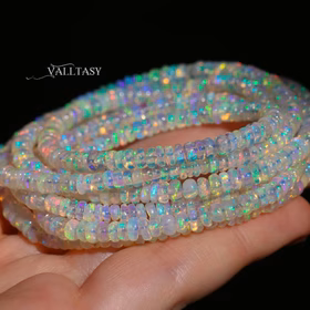 The Fairy Dust Bracelet – Solid Gold 14K Ethiopian Opal Multi Wrap Bracelet Necklace, Multi Layered Bracelet, Double Layered Necklace, Long Necklace