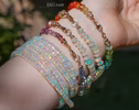 - Solid Gold 14K Ethiopian Opal Multi Wrap Bracelet Necklace, Multi Layered Bracelet, Double Layered Necklace, Long Necklace