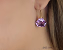 - Fancy Shaped Pink Amethyst Earrings in Gold Filled