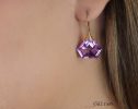 - Fancy Shaped Pink Amethyst Earrings in Gold Filled