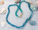 - Solid Gold 14K Fluorite Silk Knotted Necklace, Fluorite Necklace with Gold Accents