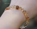 - Solid Gold 14K Golden Rutilated Quartz Bracelet