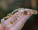 - Solid Gold 14K Golden Rutilated Quartz Bracelet