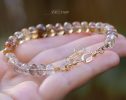 - Solid Gold 14K Golden Rutilated Quartz Bracelet