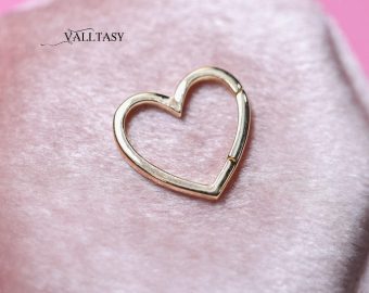 - Solid Gold 14K Heart Connector