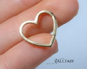- Solid Gold 14K Heart Connector