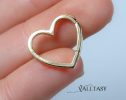 - Solid Gold 14K Heart Connector
