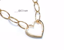 - Solid Gold 14K Heart Connector