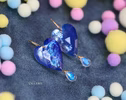 - Solid Gold 14K Heart Moonstone Earrings, Unique Earrings Design