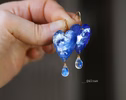 - Solid Gold 14K Heart Moonstone Earrings, Unique Earrings Design
