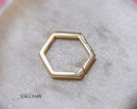 - Solid Gold 14K Hexagon Connector
