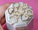 - Solid Gold 14K Hexagon Connector