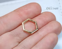 - Solid Gold 14K Hexagon Connector
