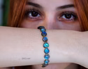 - Solid Gold 14K Labradorite Bracelet, Bold Blue Flash Labradorite Beaded Bracelet