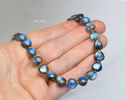 - Solid Gold 14K Labradorite Necklace, Bold Blue Labradorite Beaded Necklace