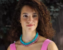 - Solid Gold 14K Madagascar Rose Quartz and Pink Sapphire Necklace, Pink Gemstone Beaded Necklace