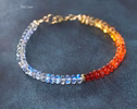 - Solid Gold 14K Mexican Fire Opal and Rainbow Moonstone Bracelet, Moonstone and Opal Beaded Bracelet