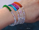 - Solid Gold 14K Mexican Fire Opal and Rainbow Moonstone Bracelet, Moonstone and Opal Beaded Bracelet