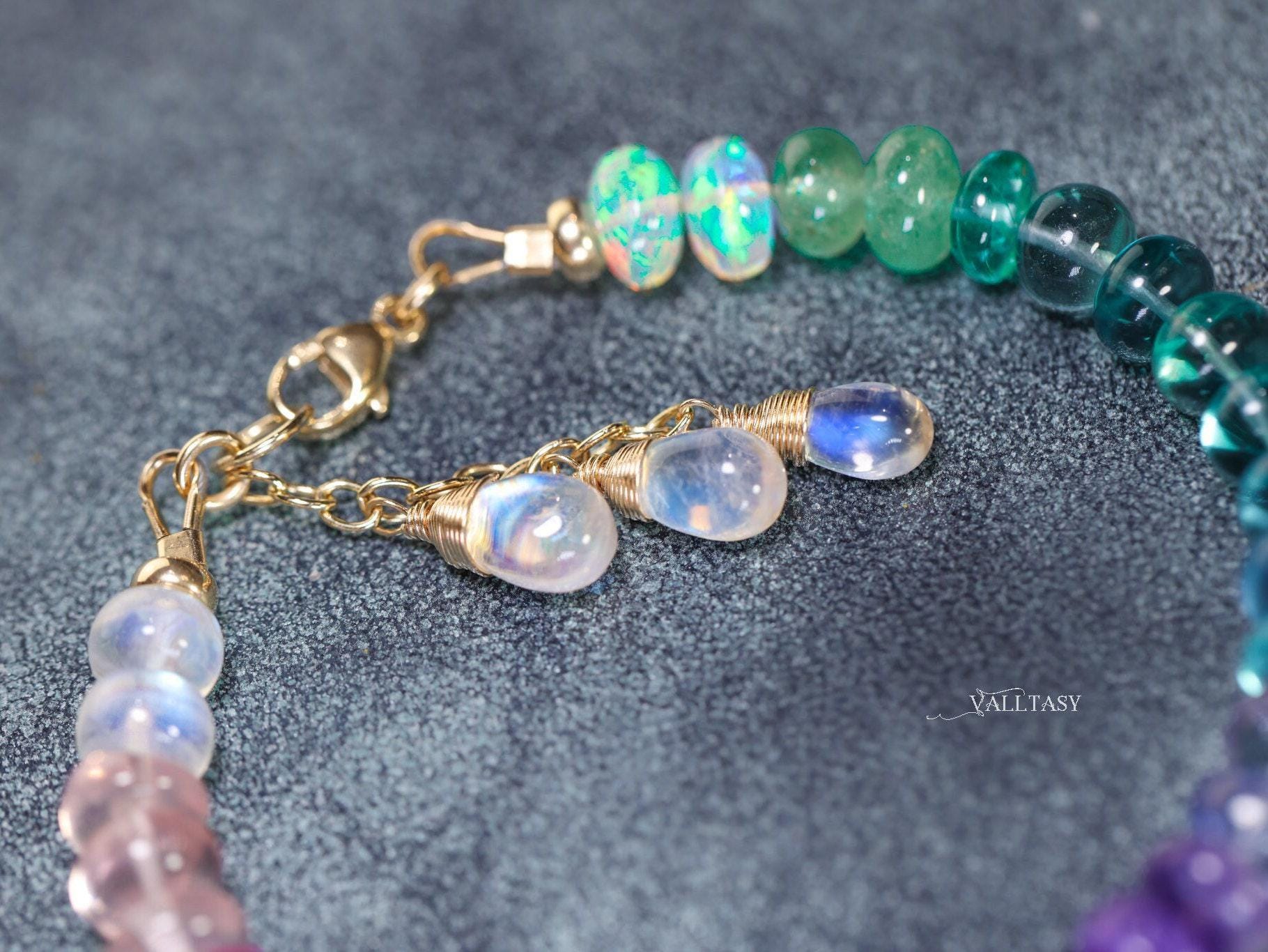 Keleidoscope Multistone Chunky Golden Bracelet