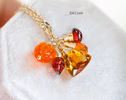 - Solid Gold 14K Multi Gemstone Charm with a Lobster Clasp, Fall Inspired Charm