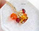 - Solid Gold 14K Multi Gemstone Charm with a Lobster Clasp, Fall Inspired Charm