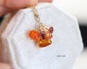 - Solid Gold 14K Multi Gemstone Charm with a Lobster Clasp, Fall Inspired Charm