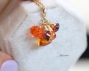 - Solid Gold 14K Multi Gemstone Charm with a Lobster Clasp, Fall Inspired Charm