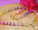 - Solid Gold 14K Multi Gemstone Necklace Wire Wrapped in Gold, Gemmy Necklace