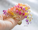 - Solid Gold 14K Multi Gemstone Necklace Wire Wrapped in Gold, Gemmy Necklace