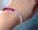 - Solid Gold 14K Multi Gemstone Rainbow Moonstone Bracelet, Moonstone and Rainbow Beaded Bracelet