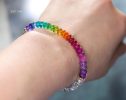 - Solid Gold 14K Multi Gemstone Rainbow Moonstone Bracelet, Moonstone and Rainbow Beaded Bracelet
