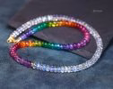 - Solid Gold 14K Multi Gemstone Rainbow Moonstone Necklace, Moonstone and Rainbow Beaded Necklace