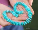 - Solid Gold 14K Peruvian Amazonite and Apatite Necklace, Aqua Blue Gemstone Beaded Necklace