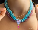 - Solid Gold 14K Pink Amethyst and Pink Ruby Pendant without a Chain, Unique Ruby Charm Design