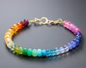 - Solid Gold 14K Rainbow Gemstone Bracelet with Precious Stones, Colorful Multi Gemstone Bracelet