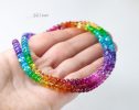 - Solid Gold 14K Rainbow Genuine Gemstone Necklace, Multi Gemstone Beaded Necklace