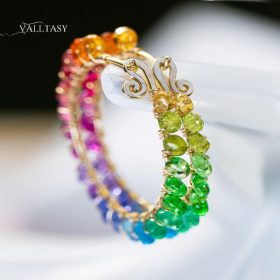 The Infinity Earrings – Solid Gold 14K Rainbow Hoop Earrings The Infinity Earrings – Solid Gold 14K Rainbow Hoop Earrings
