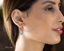 - Solid Gold 14K Rainbow Hoop Earrings