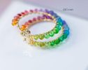 - Solid Gold 14K Rainbow Hoop Earrings