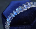 - Solid Gold 14K Rainbow Moonstone Blue Glow Bracelet, Moonstone Beaded Bracelet