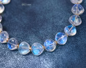 - Solid Gold 14K Rainbow Moonstone Bracelet, Bold Blue Glow Moonstone Beaded Bracelet