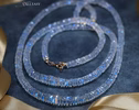 - Solid Gold 14K Rainbow Moonstone Necklace, Blue Fire Heishi Moonstone Beaded Necklace