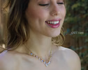 - Solid Gold 14K Rainbow Moonstone Necklace, Drop Necklace, Statement Necklace