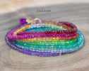 - Solid Gold 14K Rainbow Multi Wrap Bracelet Necklace, Multi Layered Bracelet, Double Layered Necklace, Long Necklace