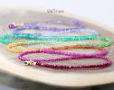 - Solid Gold 14K Rainbow Multi Wrap Bracelet Necklace, Multi Layered Bracelet, Double Layered Necklace, Long Necklace