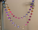 - Solid Gold 14K Rainbow Necklace Wire Wrapped in Gold, Gemmy Necklace, Colorful Multi Stone Long Necklace